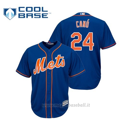 Maglia Baseball Uomo New York Mets Robinson Cano Cool Base Majestic Alternato Azul